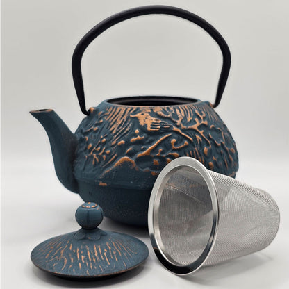 Cast Iron Teapot "Meng" 650ml, Blue